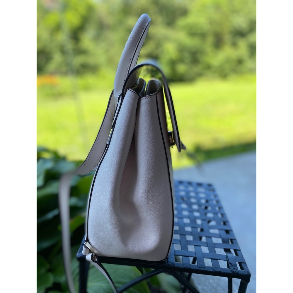 Kate Spade Cream Leather Adel Flap Backpack Designer Bag Luxury Travel  Neutral - Picture 5 of 16